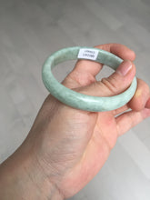 Load image into Gallery viewer, 52mm certified Type A 100% Natural light green oval Jadeite Jade bangle BM94-4461
