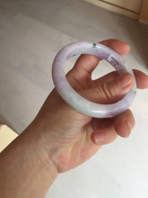 Load image into Gallery viewer, 55.5mm certified 100% natural type A sunny green/purple jadeite jade bangle BN88-8714