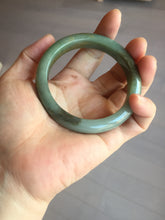 Load image into Gallery viewer, 55.4mm certified 100% natural Type A dark green yellow gray black jadeite jade bangle AA72-7576