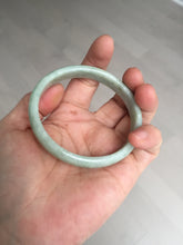 Load image into Gallery viewer, 52mm certified Type A 100% Natural light green oval Jadeite Jade bangle BM94-4461