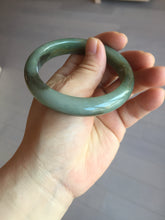 Load image into Gallery viewer, 55.4mm certified 100% natural Type A dark green yellow gray black jadeite jade bangle AA72-7576