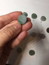 Load image into Gallery viewer, 100% Natural type A icy watery light green/purple/gary Jadeite Jade round cake  pendant group F151