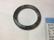 Load image into Gallery viewer, 54.5mm certified Type A 100% Natural dark green/black(青花)/red Jadeite Jade bangle PD119-6289