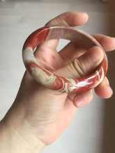 Load image into Gallery viewer, 55mm 100% natural red jasper stone(红碧玉,鸡血石) bangle XY102