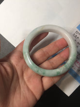 Load image into Gallery viewer, 57mm Certified Type A 100% Natural sunny green/white/ Jadeite Jade bangle BL33-5213