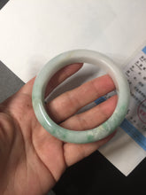 Load image into Gallery viewer, 57mm Certified Type A 100% Natural sunny green/white/ Jadeite Jade bangle BL33-5213