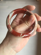 Load image into Gallery viewer, 55mm 100% natural red jasper stone(红碧玉,鸡血石) bangle XY102