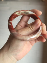 Load image into Gallery viewer, 55mm 100% natural red jasper stone(红碧玉,鸡血石) bangle XY102