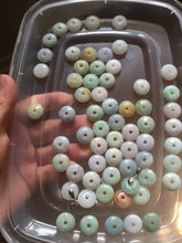 Load image into Gallery viewer, 14mm Type A 100% Natural white light green purple yellow Jadeite Jade abacus bead pendant group BP91 Add-on item