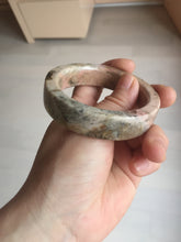 Load image into Gallery viewer, 53mm 100% natural pink/black time series(时光系列) square style rose stone (Rhodonite)square bangle XY103