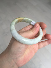 Load image into Gallery viewer, 56.1mm 100% natural certified light green yellow purple jadeite jade bangle BM92-9766