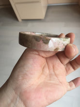 Load image into Gallery viewer, 53mm 100% natural pink/black time series(时光系列) square style rose stone (Rhodonite)square bangle XY103