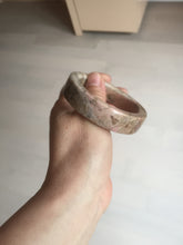 Load image into Gallery viewer, 53mm 100% natural pink/black time series(时光系列) square style rose stone (Rhodonite)square bangle XY103