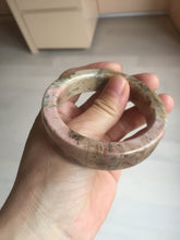 Load image into Gallery viewer, 53mm 100% natural pink/black time series(时光系列) square style rose stone (Rhodonite)square bangle XY103