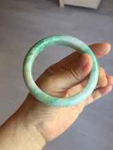 Load image into Gallery viewer, 58.5mm Certified type A 100% Natural sunny green/white Jadeite bangle AY87-3471