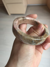 Load image into Gallery viewer, 53mm 100% natural pink/black time series(时光系列) square style rose stone (Rhodonite)square bangle XY103