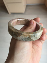 Load image into Gallery viewer, 53mm 100% natural pink/black time series(时光系列) square style rose stone (Rhodonite)square bangle XY103