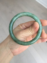 Load image into Gallery viewer, 55.5mm Certified 100% natural Type A dark green/brown round cut jadeite jade bangle BM10-5373