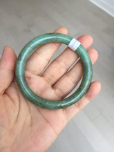 Load image into Gallery viewer, 55.5mm Certified 100% natural Type A dark green/brown round cut jadeite jade bangle BM10-5373