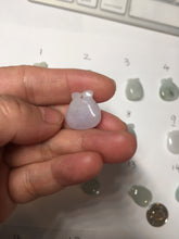 Load image into Gallery viewer, 100% Natural  light green/white/purple Jadeite Jade money bag bead pendant group F153