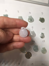 Load image into Gallery viewer, 100% Natural  light green/white/purple Jadeite Jade money bag bead pendant group F153