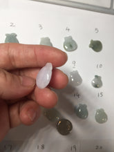 Load image into Gallery viewer, 100% Natural  light green/white/purple Jadeite Jade money bag bead pendant group F153