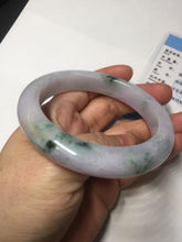 Load image into Gallery viewer, 58mm certified 100% natural type A light green/purple/yellow(FU LU SHOU)  jadeite jade bangle BN84-8722