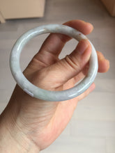 Load image into Gallery viewer, 58.9mm certified 100% natural type A light green/purple/yellow(Fu Lu SHOU) slim round cut jadeite jade bangle BN45-3116
