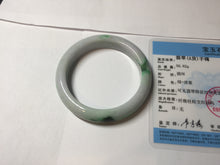 Load image into Gallery viewer, 56.5mm certified Type A 100% Natural sunny green/purple/white(白底青) Jadeite Jade bangle BF141-4072