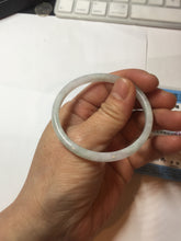 Load image into Gallery viewer, 50.5mm certified 100% natural icy watery Type A green/purple/white slim jadeite jade bangle PB138-5468
