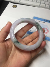 Load image into Gallery viewer, 58mm certified 100% natural type A light green/purple/yellow(FU LU SHOU)  jadeite jade bangle BN84-8722