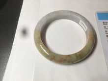 Load image into Gallery viewer, 55.5 mm Certified type A 100% Natural green/yellow/light purple with red floating flowers Jadeite bangle AZ84-1645