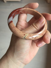 Load image into Gallery viewer, 58mm 100% natural red jasper stone(红碧玉,鸡血石) bangle XY105