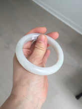 Load image into Gallery viewer, 56.6mm certified 100% natural Type A icy watery light green/white jadeite jade bangle BP52-3872