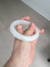 Load image into Gallery viewer, 56.6mm certified 100% natural Type A icy watery light green/white jadeite jade bangle BP52-3872
