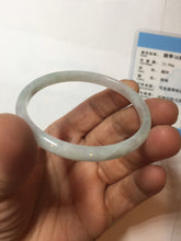 Load image into Gallery viewer, 50.5mm certified 100% natural icy watery Type A green/purple/white slim jadeite jade bangle PB138-5468