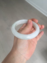 Load image into Gallery viewer, 56.6mm certified 100% natural Type A icy watery light green/white jadeite jade bangle BP52-3872