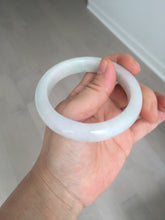 Load image into Gallery viewer, 56.6mm certified 100% natural Type A icy watery light green/white jadeite jade bangle BP52-3872