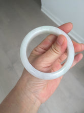 Load image into Gallery viewer, 56.6mm certified 100% natural Type A icy watery light green/white jadeite jade bangle BP52-3872