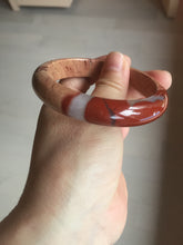 Load image into Gallery viewer, 58mm 100% natural red jasper stone(红碧玉,鸡血石) bangle XY105