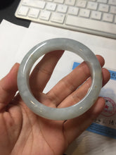 Load image into Gallery viewer, 55mm 100% natural type A icy watery light green yellow jadeite jade bangle Y155-5249