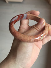 Load image into Gallery viewer, 58mm 100% natural red jasper stone(红碧玉,鸡血石) bangle XY105