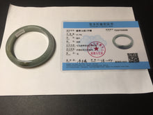 Load image into Gallery viewer, 55.8mm Certified 100% natural Type A oily dark green/gray/black jadeite jade bangle BN32-8086