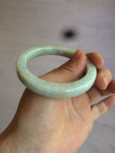 Load image into Gallery viewer, 53.5mm certified Type A 100% Natural light green/brown square Jadeite Jade bangle R104-1761