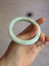 Load image into Gallery viewer, 53.5mm certified Type A 100% Natural light green/brown square Jadeite Jade bangle R104-1761