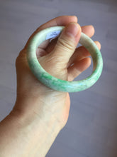 Load image into Gallery viewer, 58mm Certified type A 100% Natural sunny green/white Jadeite bangle AY85-3474