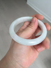 Load image into Gallery viewer, 56.8mm Certified Type A 100% Natural sunny green/white Jadeite Jade bangle BP50-3874