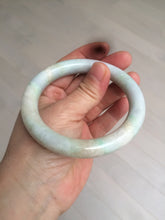 Load image into Gallery viewer, 58.9mm certified 100% natural type A light sunny green/purple/yellow chubby round cut jadeite jade bangle BF37-9225