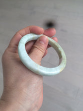 Load image into Gallery viewer, 53.5mm certified Type A 100% Natural light green/brown square Jadeite Jade bangle R104-1761