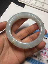 Load image into Gallery viewer, 55mm 100% natural type A icy watery light green yellow jadeite jade bangle Y155-5249